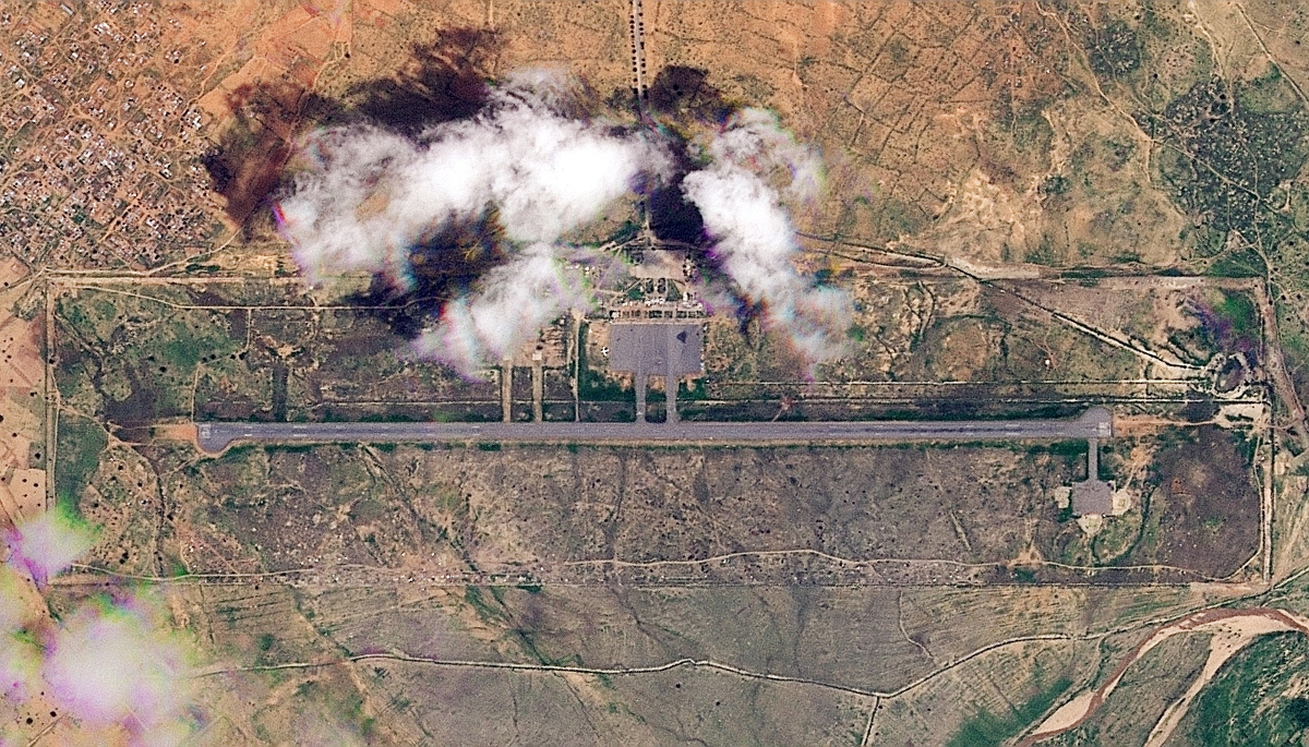 Aéroport de Nyala, capitale du Darfour du Sud, au Soudan, le 10 août 2025. 