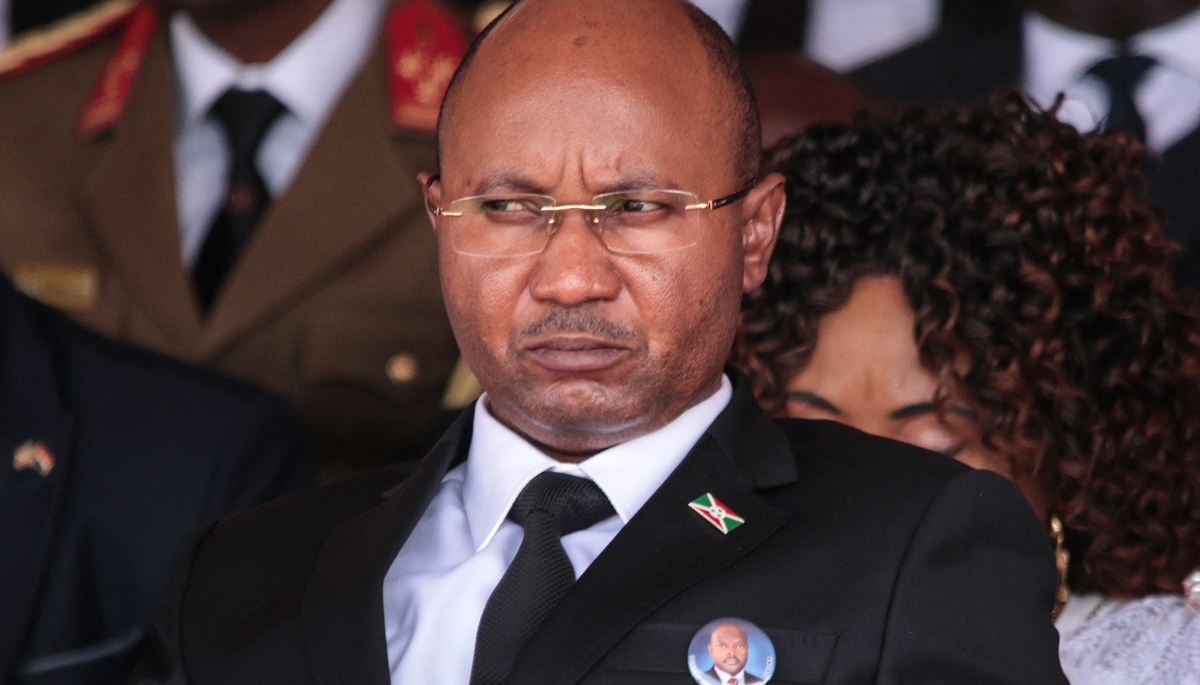 Alain-Guillaume Bunyoni, alors premier ministre d'Évariste Ndayishimiye, à Gitega, le 26 juin 2020.