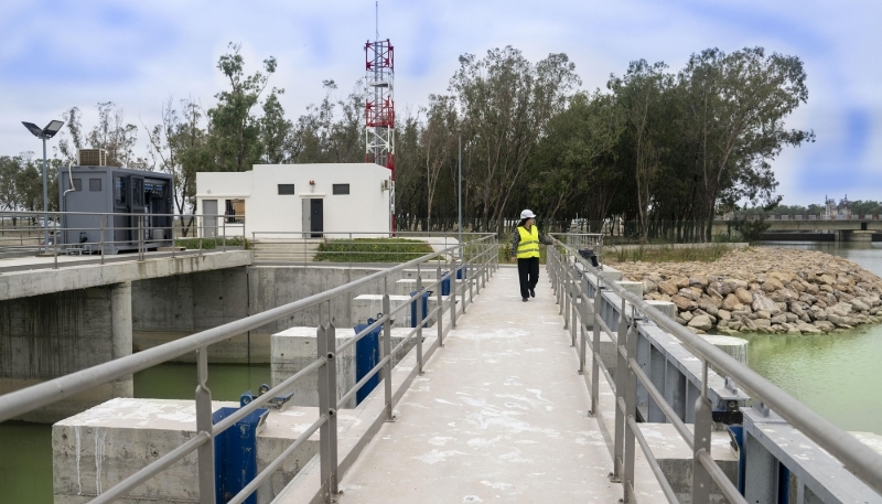 Le barrage de Sebou, qui a été relié au bassin de l'oued Bouregreg, le 22 août 2024.