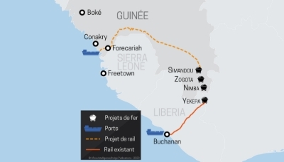 Les gisements de fer en Guinée.