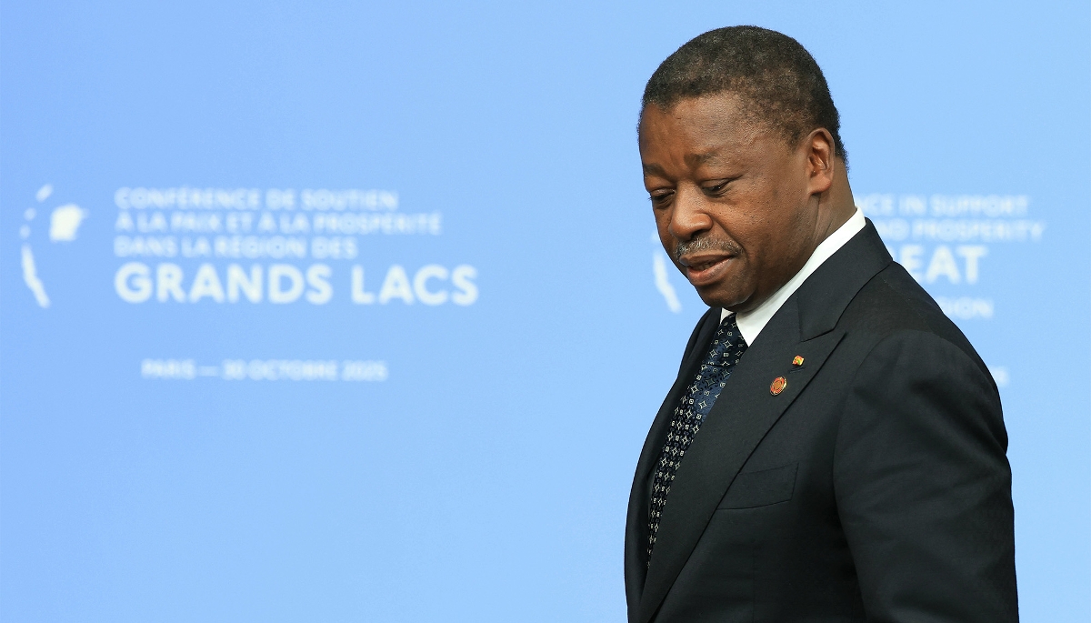 Le président togolais, Faure Gnassingbé, à Paris, le 30 octobre 2025. 