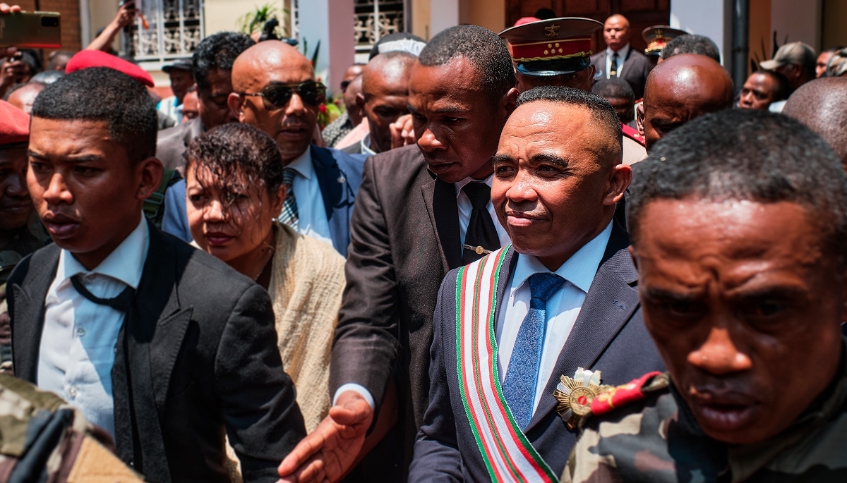 Le président de la Refondation malgache, Michaël Randrianirina, à Antananarivo, en octobre 2025. 