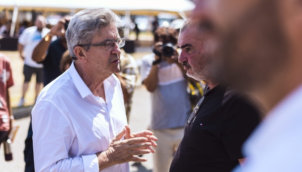 Jean-Luc Mélenchon, à l'université d'été de LFI Nupes, en août 2023.