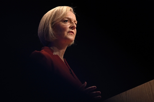 La première ministre britannique Liz Truss, à Birmingham, le 5 octobre.