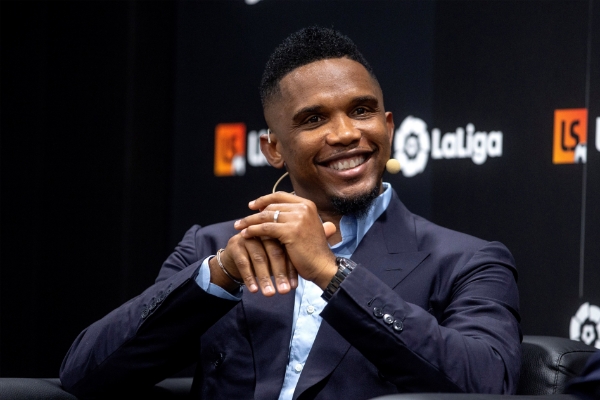 L'ancien attaquant Samuel Eto'o, président de la Fédération camerounaise de football.