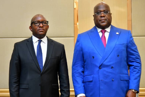 Le premier ministre Sama Lukonde Kyenge et le président Felix Tshisekedi.