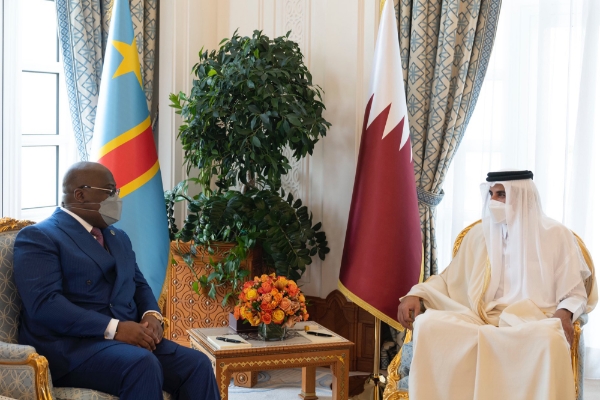 Le président congolais Félix Tshisekedi a été reçu le 29 mars 2021 par l'émir du Qatar Tamim ben Hamad al-Thani.