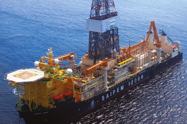 La plateforme de forage de Saipem, Saipem 12000.