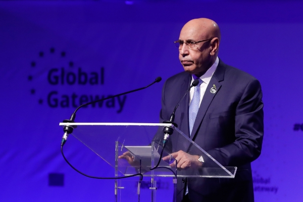 Le président mauritanien Mohamed Ould Ghazouani, à Bruxelles, le 21 juin 2022.