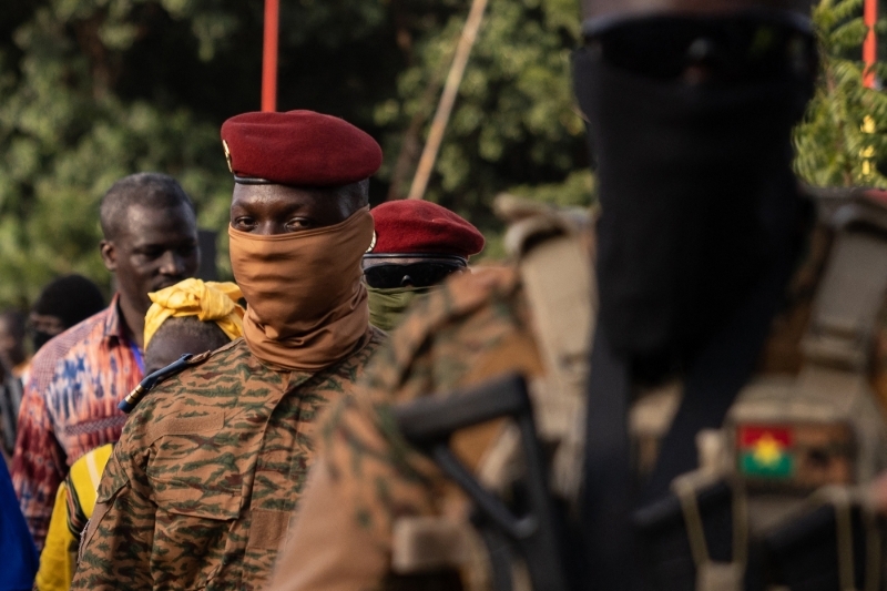 Ibrahim Traoré à Ouagadougou, le 15 octobre 2022.