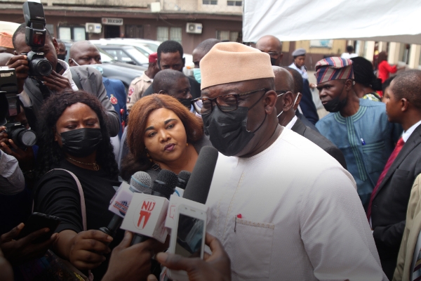 L'ancien gouverneur de l'Etat d'Ekiti, Kayode Fayemi, à Lagos, le 29 novembre 2021.