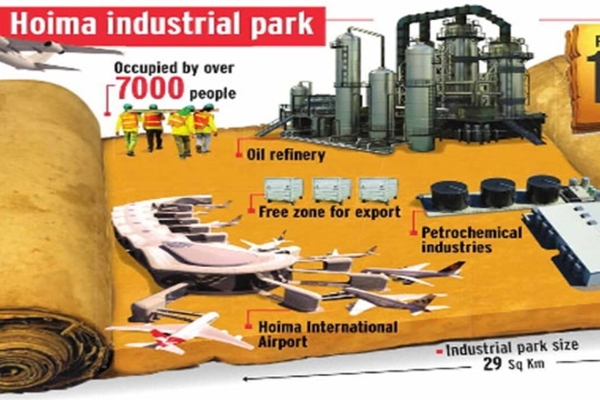 Schéma du futur parc industriel de Kabaale, à Hoima, où se situera la raffinerie.