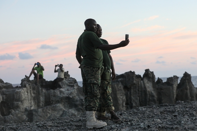 Des soldats de l'Uganda People's Defence Force (UPDF) membre de l'Amisom en Somalie.