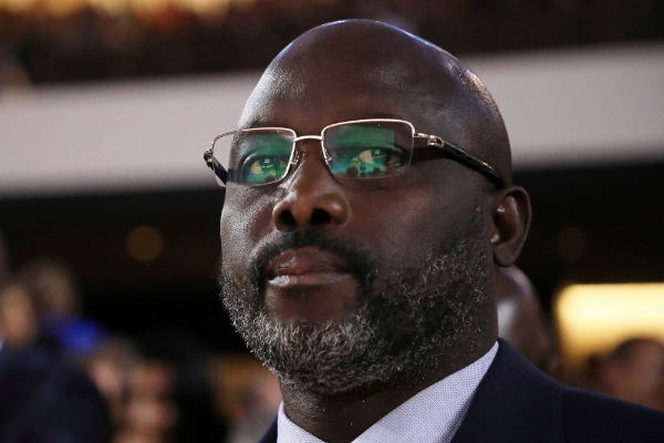 George Weah, président du Liberia.