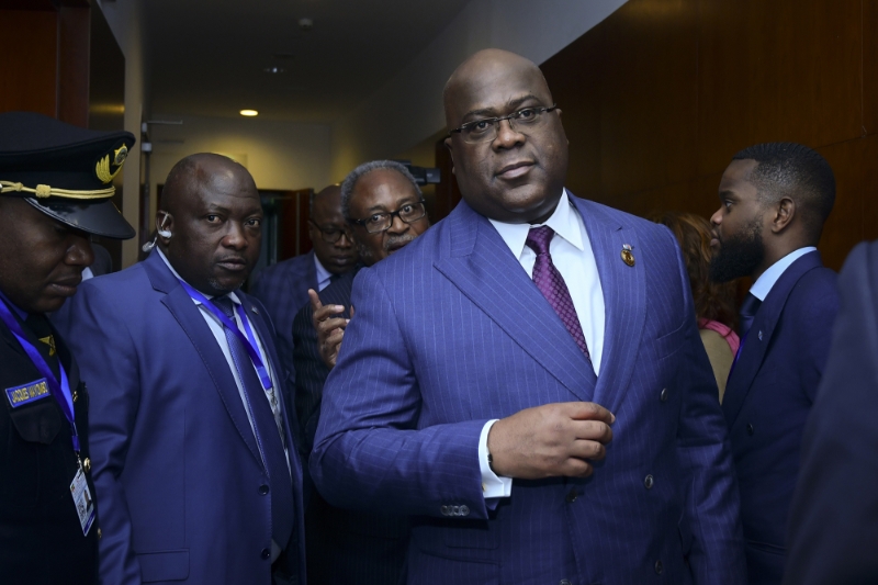 Le président congolais Félix Tshisekedi lors du sommet de l'Union africaine en Ethiopie en février 2020.