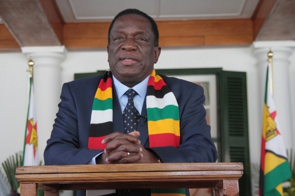 Le président zimbabwéen Emmerson Mnangagwa.